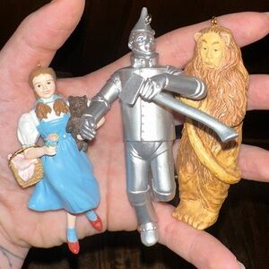 Wizard of Oz Ornaments Dorothy Tin Man Cowardly Lion